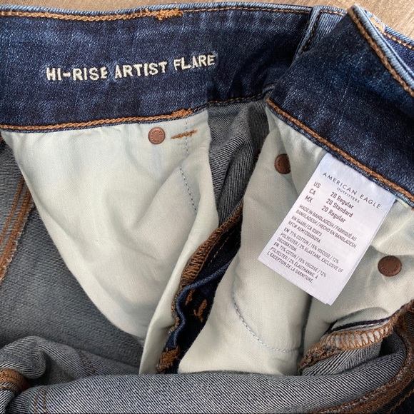 AE Hi-Rise Artist Flare jeans size 20 - Picture 6 of 7